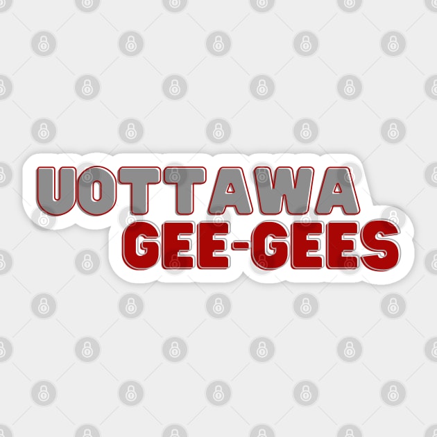 UOttawa Gee-Gee's Sticker by stickersbyjori